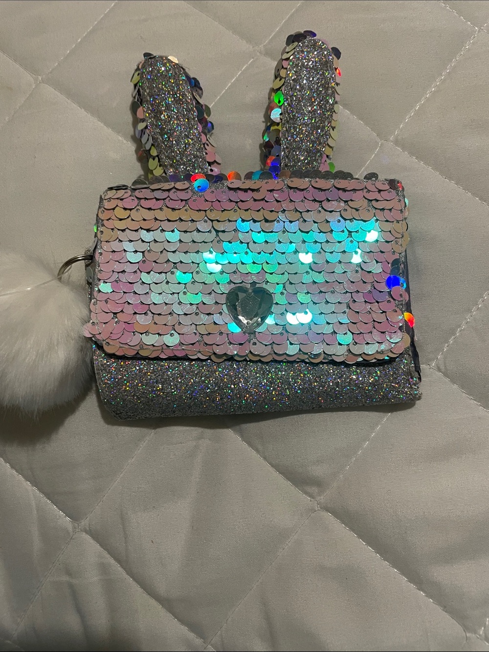Bunny Wallet for little girl. Sooo shiny